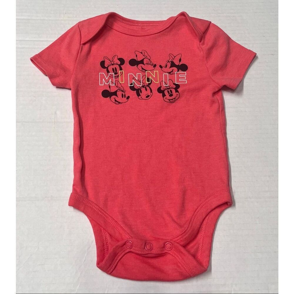 Disney Jumping Beans Baby Bean Coral Minnie Bodysuit   Girls Size 6 Months